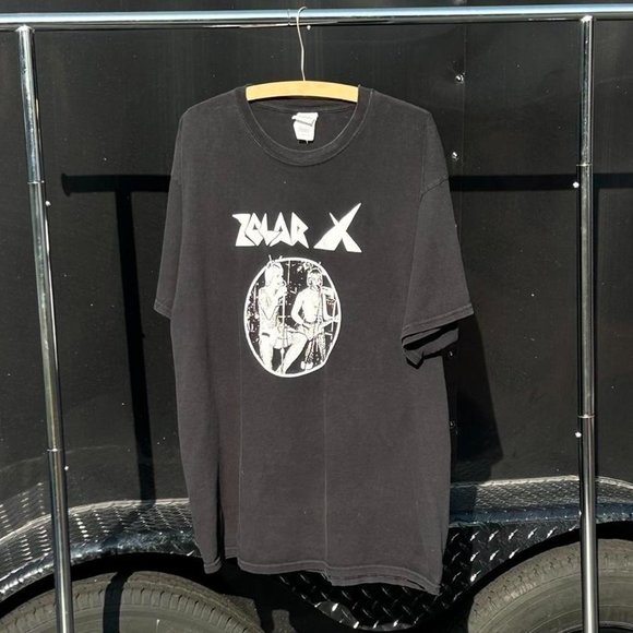 VNTG 1970S GLAM ROCK ZOLAR X BLACK & WHITE T-SHIRT SIZE XL - Picture 1 of 2